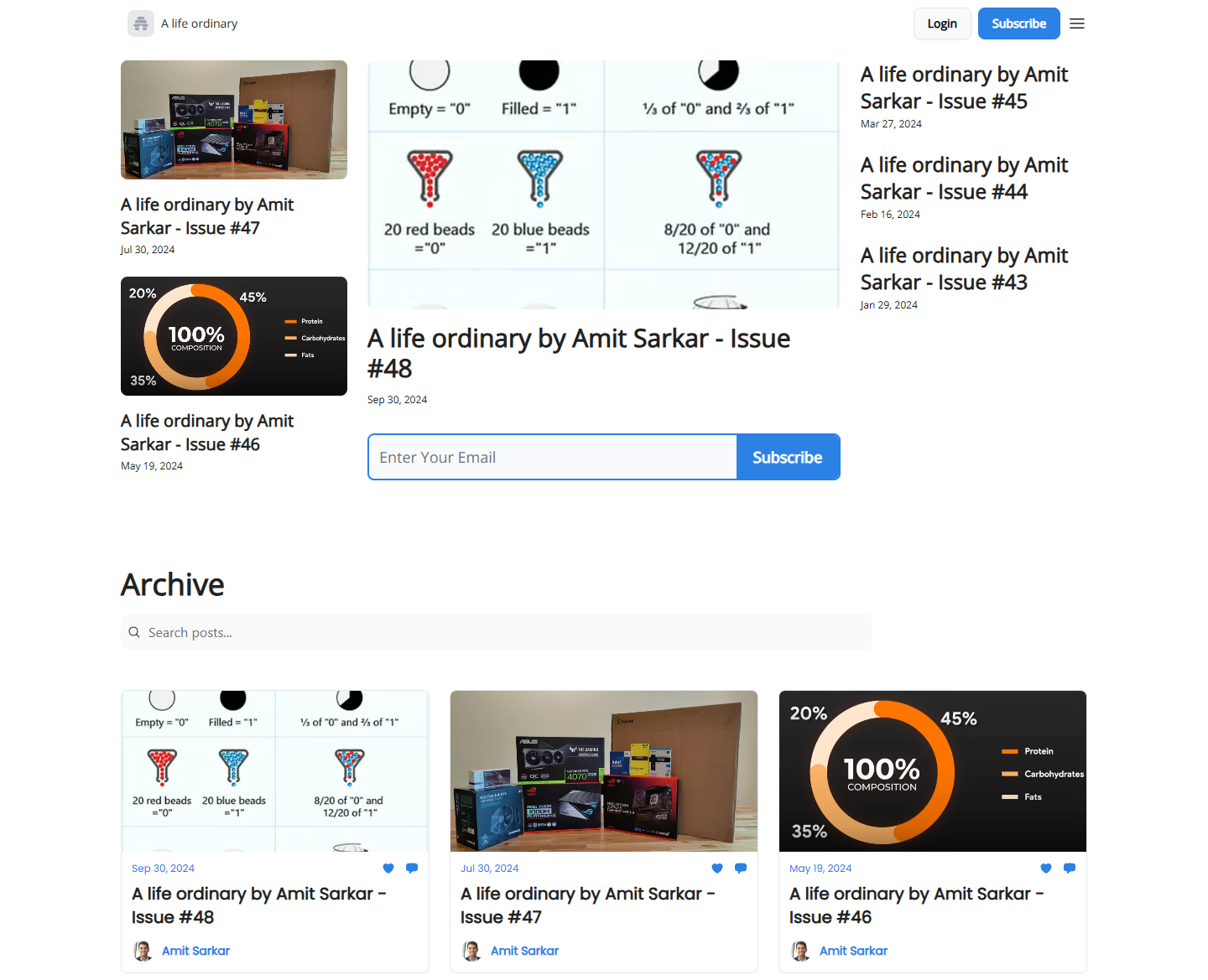 A Life Ordinary Newsletter