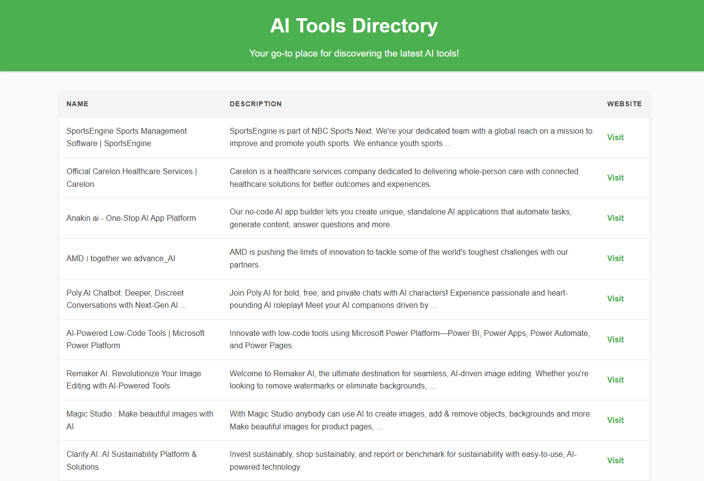 Screenshot of aitoolcrawler.netlify.app project