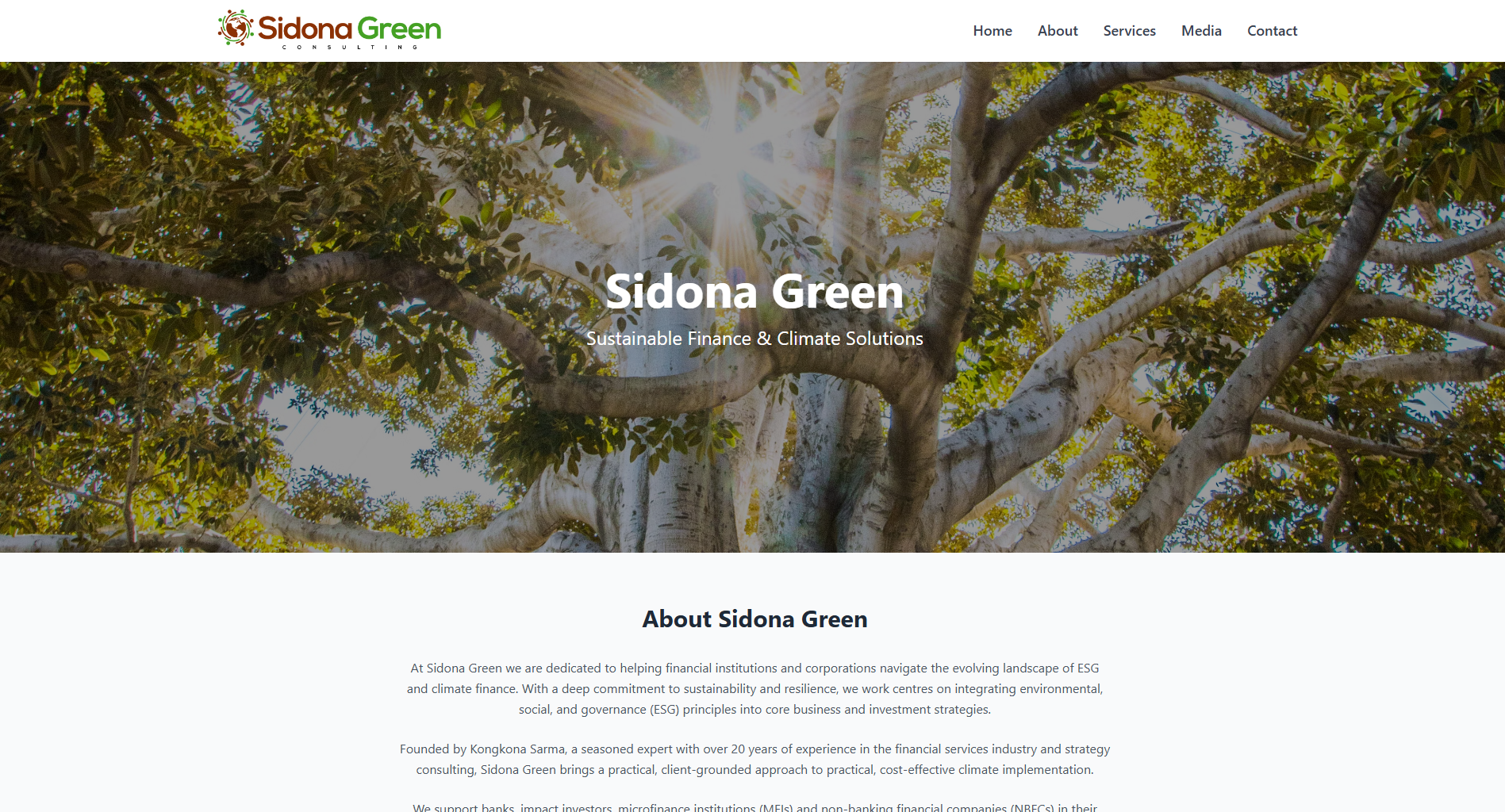 Screenshot of sidonagreen project