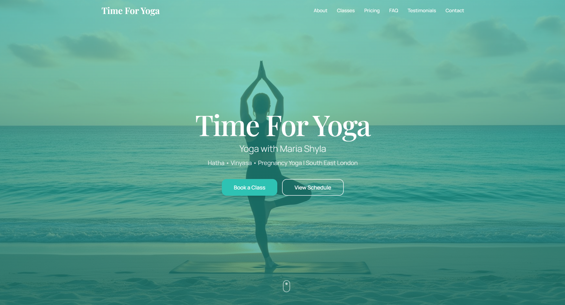 Screenshot of Time For Yoga project